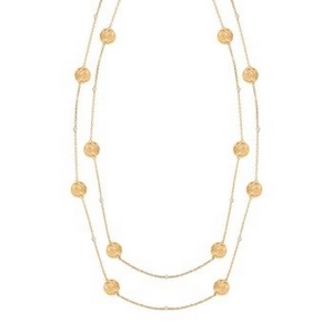 ND7820AA | שרשרת אומנותית שתי שורות עם עיגולים