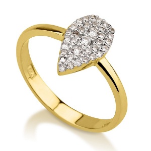 RD5631 | טבעת טיפה פווה משובצת